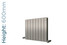 EU-EMADV-600-S-TH - Eucotherm Mars Duo Vertical Double Flat Panel Silver Radiator H600mm X W595mm EU-EMADV-600-S-TH - Eucotherm Mars Duo Vertical Double Flat Panel Silver Radiator H600mm X W595mm